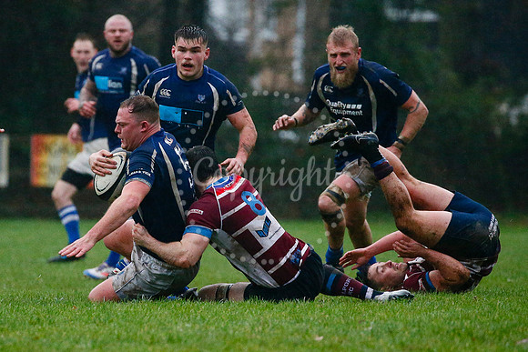 Rugby action from Diss vs Shelford II