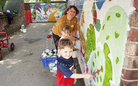 25 years ago - Mural at Lovers' Lane School
