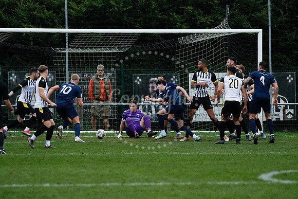 Football action from Harleston vs Bramtham Athletic