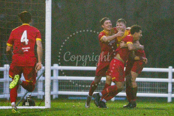 Football action from Walsham-le-Willows vs  Brantham Athletic in