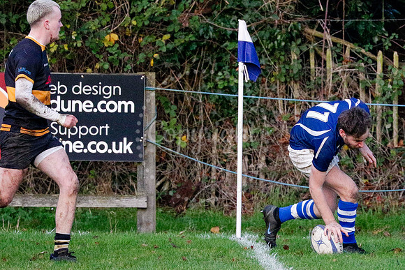 Rugby action from Diss II (Saracens) hosting Southwold II