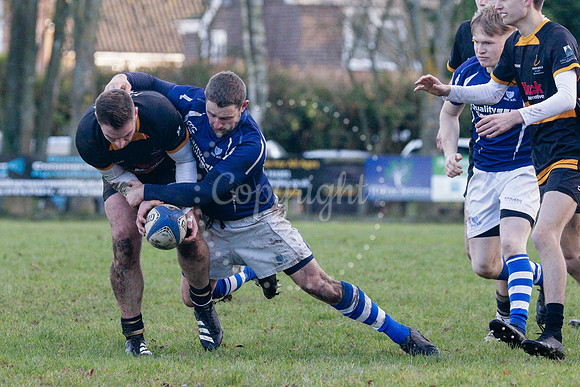 Rugby action from Diss II (Saracens) hosting Southwold II