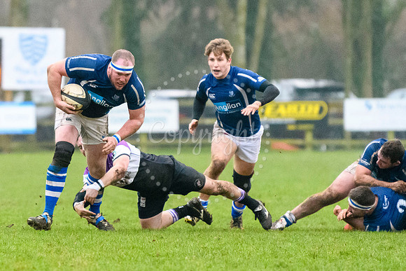 Rugby action from Diss v Woodford