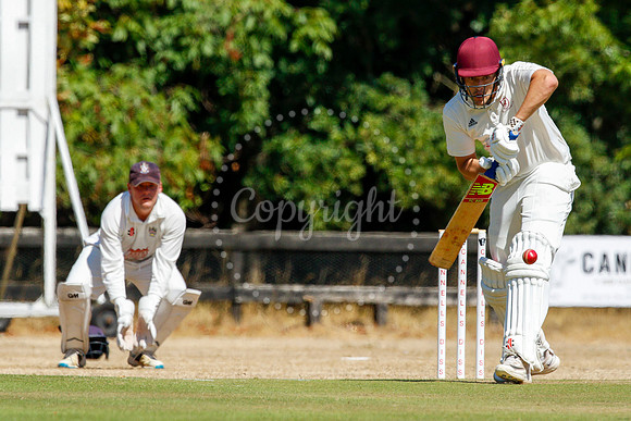 Cricket action from Old Buckenham v Lowestoft Town