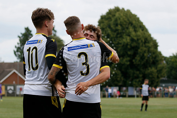 Football action from Harleston Town vs Heacham