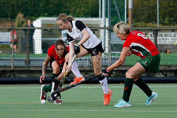 Hockey action from Harleston Magpies Ladies’ III vs Norwich Dr