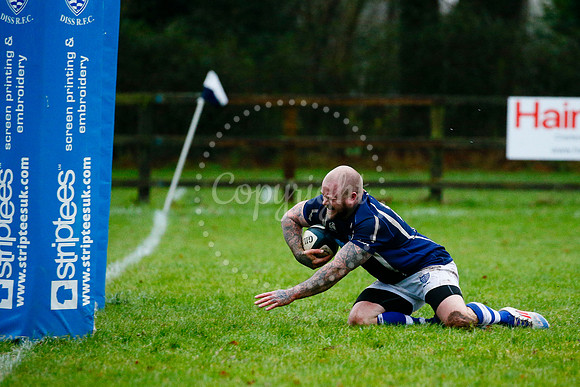 Rugby action from Diss vs Shelford II