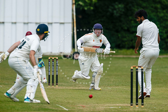 Cricket action from Diss v Hethersett