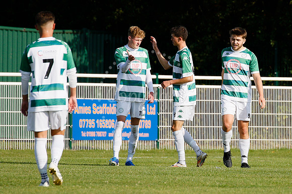 Football action from Framlingham Town vs Haverhill Borough