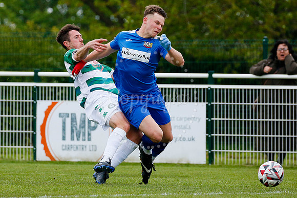 Football action from Framlingham Town versus Cornard United