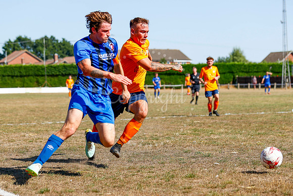Football action from Diss Town v Whittlesey Athletic.