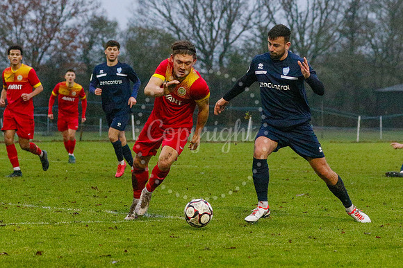 Football action from Walsham-le-Willows vs  Brantham Athletic in