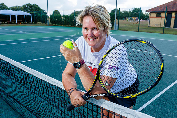 Polly Allen at Wortham Tennis Club who’ll be taking up the cha