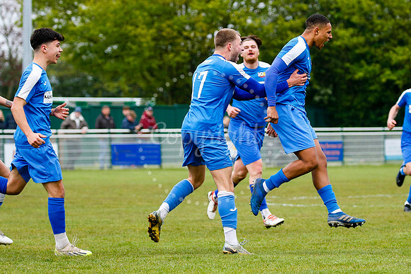 Football action from Framlingham Town versus Cornard United
