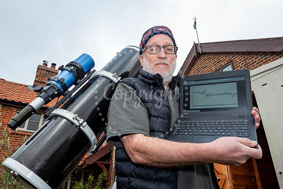 Luke Broom-Lynne of Banham who has a weather station on the roof