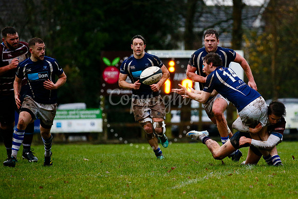 Rugby action from Diss vs Shelford II