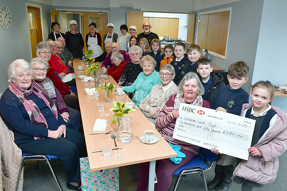 Muskham Cougars Football Club cheque presentation