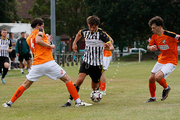 Football action from Harleston Town vs Heacham