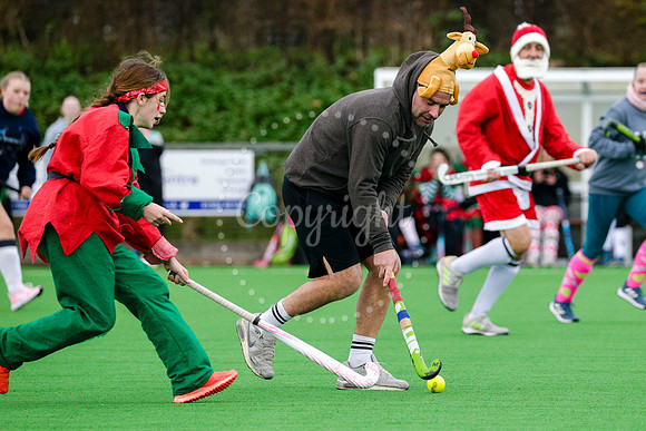 Santa v Elves at Harleston Magpies Hockey Club