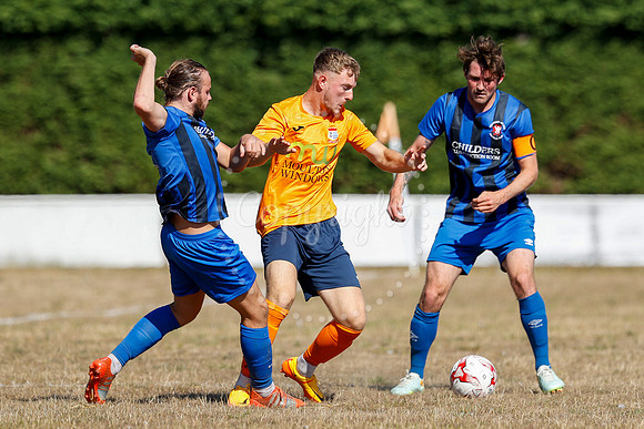 Football action from Diss Town v Whittlesey Athletic.