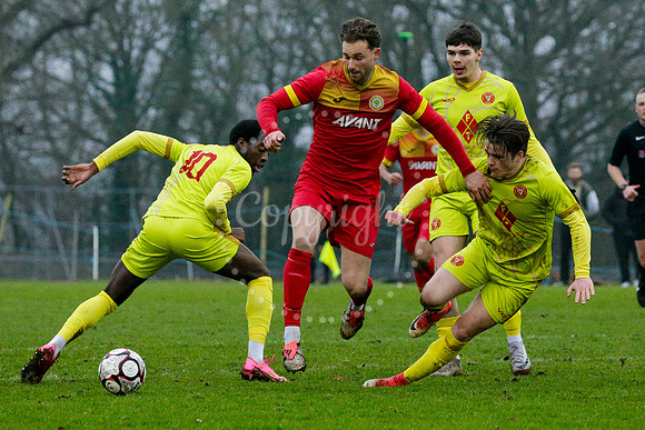 Football action from Walsham-le-Willows vs Whitstable Town