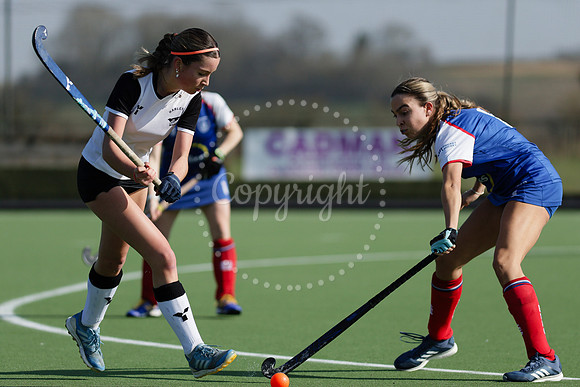 Hockey action from Harleston Magpies Ladies’ II hosting Bishop’s Stortford I