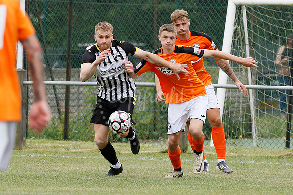 Football action from Harleston Town vs Heacham