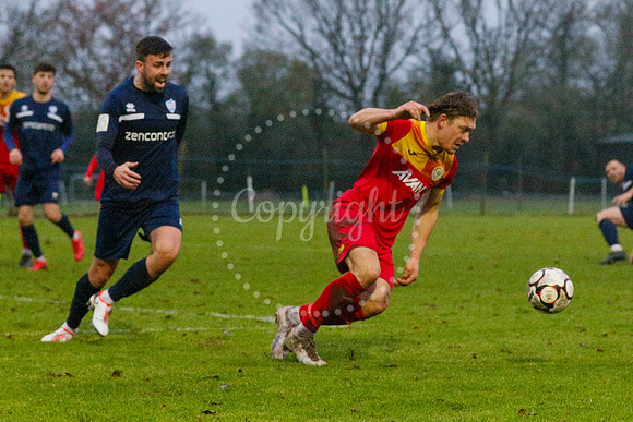 Football action from Walsham-le-Willows vs  Brantham Athletic in