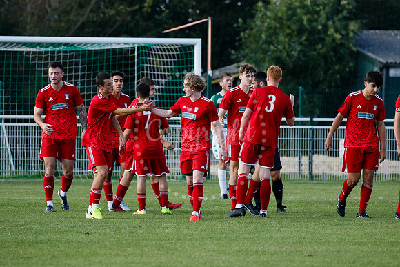 Football action from Framlingham Town vs Haverhill Borough