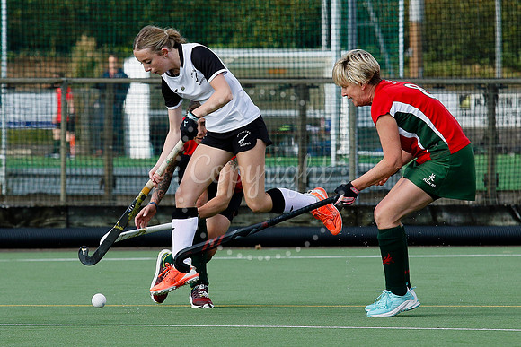 Hockey action from Harleston Magpies Ladies’ III vs Norwich Dr
