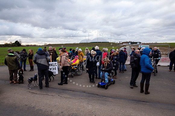 Residents of Bressingham are staging a protest outside AD plant