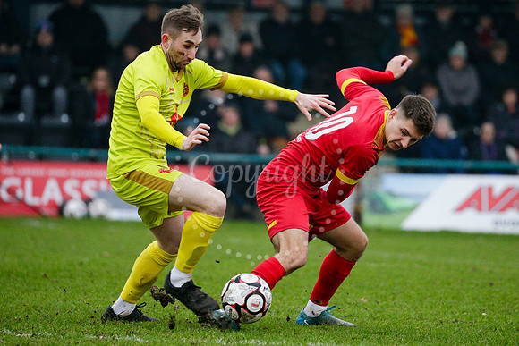 Football action from Walsham-le-Willows vs Whitstable Town