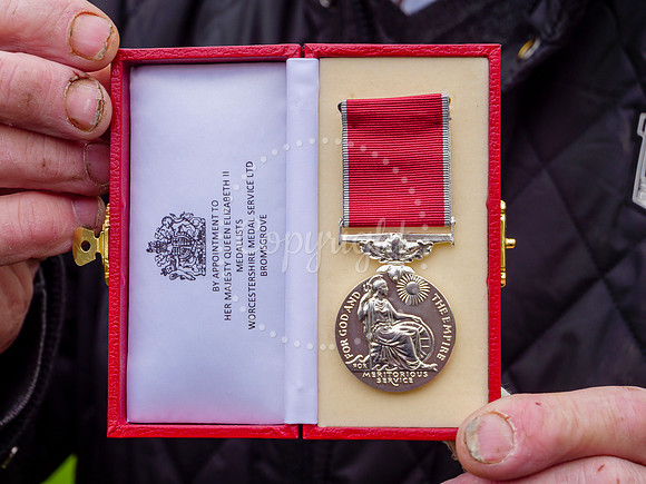 Framlingham shop owner Bill Bulstrode has been awarded a BEM med