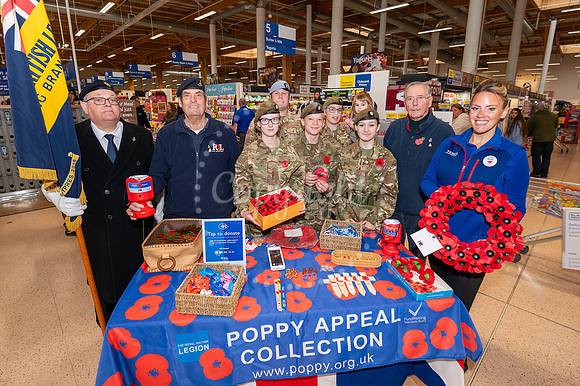 Tesco, NewmarketLaunch of Exning RBL Poppy Appeal with local ca