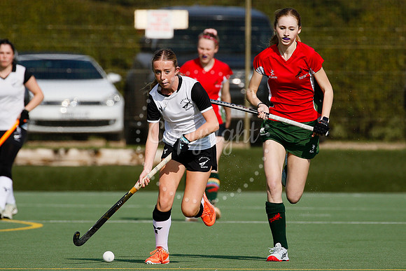 Hockey action from Harleston Magpies Ladies’ III vs Norwich Dr
