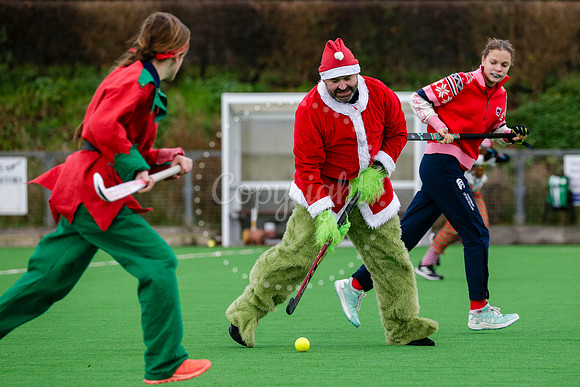 Santa v Elves at Harleston Magpies Hockey Club