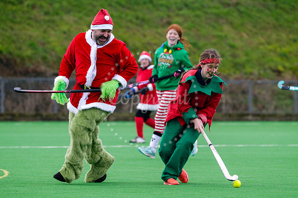Santa v Elves at Harleston Magpies Hockey Club