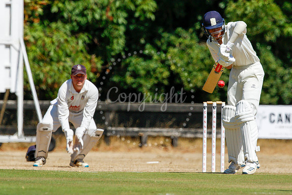 Cricket action from Old Buckenham v Lowestoft Town