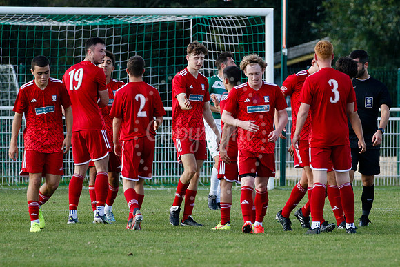 Football action from Framlingham Town vs Haverhill Borough