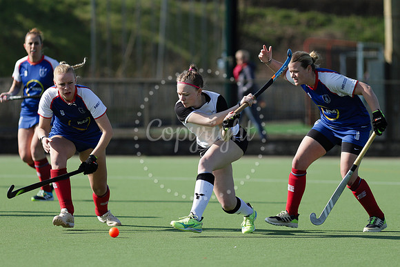 Hockey action from Harleston Magpies Ladies’ II hosting Bishop’s Stortford I