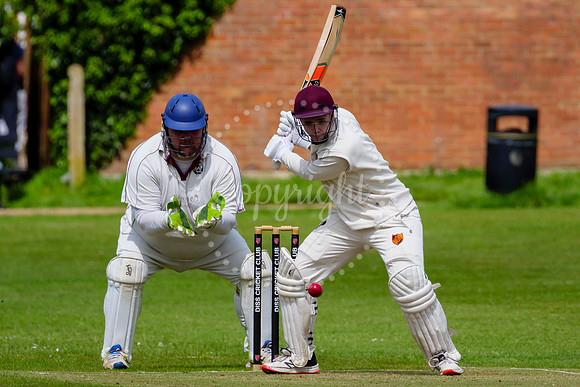Cricket action from Diss vs Bradenham in their first game of the