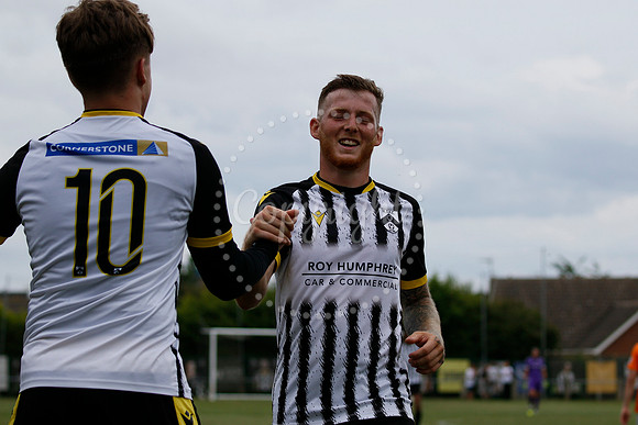 Football action from Harleston Town vs Heacham