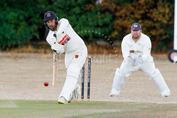 Cricket action from Diss v Bradfield