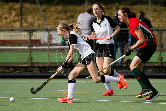 Hockey action from Harleston Magpies Ladies’ III vs Norwich Dr