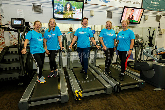 treadmill fundraiser for Alzheimer’s Society