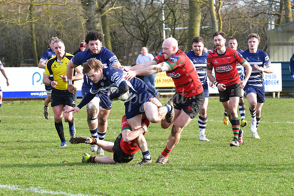 Newark 1st XV v Dronsfield rugby action