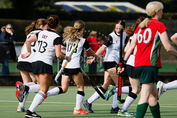 Hockey action from Harleston Magpies Ladies’ III vs Norwich Dr