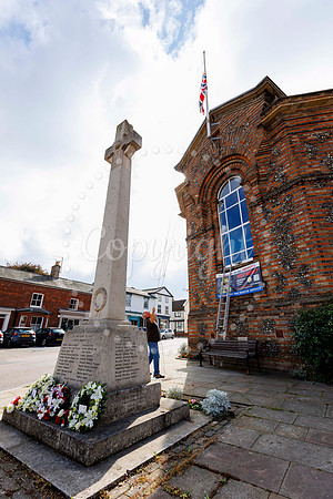 Stephen Smith, Eye Town Hall manager raising the flag to mark th