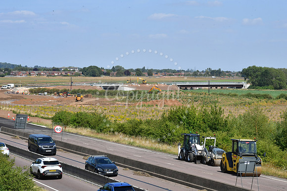 Construction work on Southern Link Road connection to A46