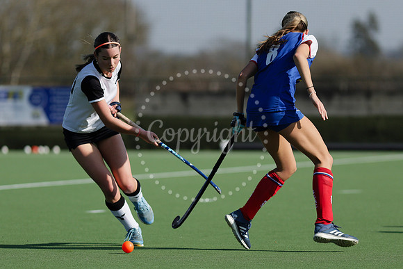 Hockey action from Harleston Magpies Ladies’ II hosting Bishop’s Stortford I